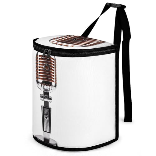 VFMKT Auto-Mülleimer mit Deckel, wiederverwendbar und wasserdicht, zum Aufhängen, Vintage-Mikrofon, Multifunktions-Aufbewahrungsbox für Auto, Reisen, Camping, Picknick VFMKT Auto-Mülleimer mit Deckel, wiederverwendbar und wasserdicht, zum Aufhängen, Vintage-Mikrofon, Multifunktions-Aufbewahrungsbox für Auto, Reisen, Camping, Picknick von VFMKT