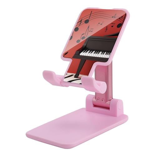 VFMKT Faltbarer Handy-Ständer, verstellbarer Winkel, Höhe, Desktop-Handyhalterung, tragbar, Musiknoten, Klavier, Handyhalterung, kompatibel mit allen Smartphones, rosa Stil VFMKT Faltbarer Handy-Ständer, verstellbarer Winkel, Höhe, Desktop-Handyhalterung, tragbar, Musiknoten, Klavier, Handyhalterung, kompatibel mit allen Smartphones, rosa Stil von VFMKT