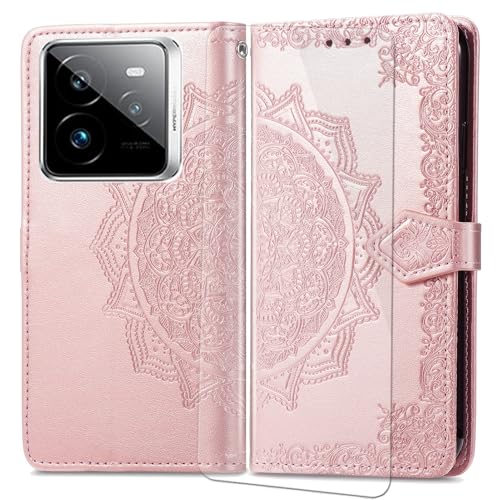 VGANA Hülle für Realme GT 7, Premium PU Leder Klapphülle Brieftasche Lederhülle Elegante Relief mit 3 Kartenschlitz Handyhülle. Rosa VGANA Hülle für Realme GT 7, Premium PU Leder Klapphülle Brieftasche Lederhülle Elegante Relief mit 3 Kartenschlitz Handyhülle. Rosa von VGANA