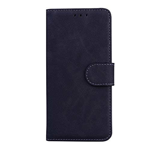 VGANA Hülle für Sony Xperia 1 V1, Hautgefühl PU-Lederhülle Einfache Mode Buchstil Brieftasche Handyhülle. Schwarz von VGANA