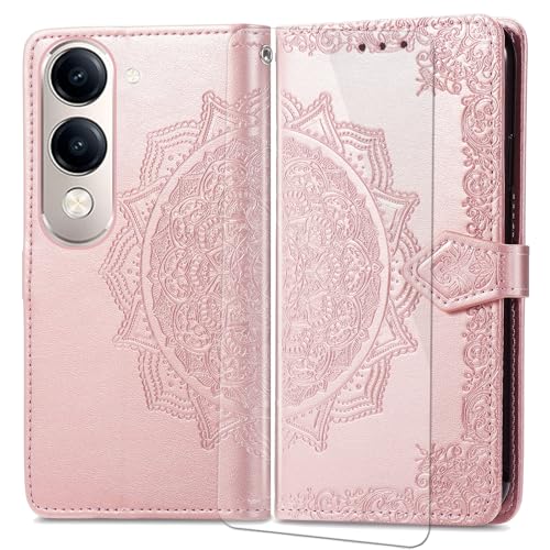 VGANA Hülle für Vivo Y19, Premium PU Leder Klapphülle Brieftasche Lederhülle Elegante Relief mit 3 Kartenschlitz Handyhülle. Rosa VGANA Hülle für Vivo Y19, Premium PU Leder Klapphülle Brieftasche Lederhülle Elegante Relief mit 3 Kartenschlitz Handyhülle. Rosa von VGANA