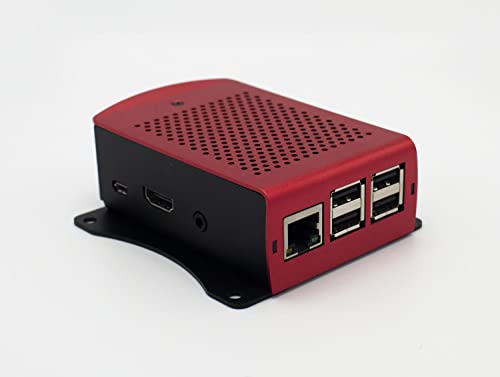 Raspberry Pi Wandhalterung aus Metall (Raspberry Pi 3+, 2, B+, Rot) von VGE