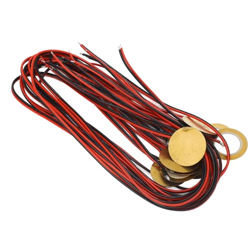 VGEBY 12PCS 27mm Piezo Scheiben mit Draht Messing Piezoelektrischen Disk Piezo Pickup Wandler für Akustische Gitarre Drum Trigger von VGEBY