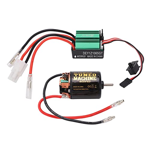 540 Brushed Motor mit 65A ESC, Black 540 Brushed Motor mit Green 65A ESC Überhitzungsschutz Large Torsion RC Car Parts (35T) von VGEBY