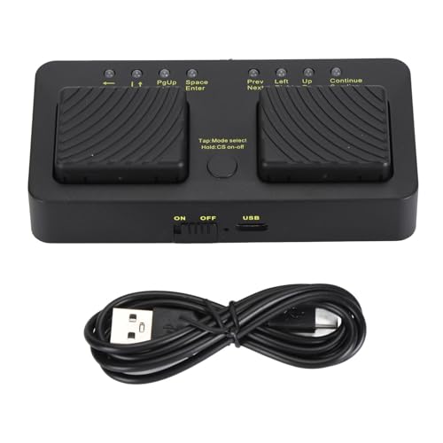 Bluetooth-Seitenwender, Kabelloses Seitenwender-Pedal, Geräuschloser Betrieb, Notenblatt-Seiten-Controller, Fußschalter, Seitenwender-Pedal für Tablet-Laptop-PC Bluetooth-Seitenwender, Kabelloses Seitenwender-Pedal, Geräuschloser Betrieb, Notenblatt-Seiten-Controller, Fußschalter, Seitenwender-Pedal für Tablet-Laptop-PC von VGEBY