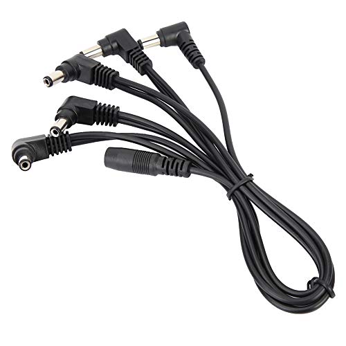 Gitarreneffektpedalkabel, 5-Wege-Gitarrenkabel Multiplug-Gitarreneffektpedal-Stromkabel für Gitarreneffekte Netzteil-Adapter-Splitter Gitarreneffektpedalkabel, 5-Wege-Gitarrenkabel Multiplug-Gitarreneffektpedal-Stromkabel für Gitarreneffekte Netzteil-Adapter-Splitter von VGEBY