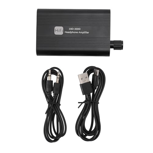 VGEBY Kopfhörerverstärker, Leichter Tragbarer Kopfhörerverstärker, 2-stufiger Verstärkungsschalter, HiFi-Kopfhörer-Stereo-Kopfhörerverstärker, 16 Bis 300 Ohm, 3,5 Mm AUX-Eingang,, VGEBYku75esgncr von VGEBY