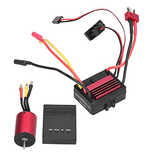 RC Auto Motor Set, 2838 4500KV 4P Brushless Motor+35A Brushless Regler+Programmierkarte für 1/14 RC Car Automodell Spielzeug RC Auto Motor Set, 2838 4500KV 4P Brushless Motor+35A Brushless Regler+Programmierkarte für 1/14 RC Car Automodell Spielzeug von Dilwe