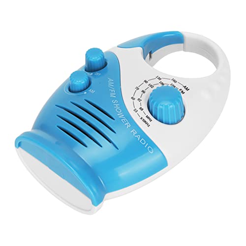 Tragbares AM-FM-Radio, Tragbar, mit Haken, Wasserdicht, für Rundfunk, Musik, Dusche, Lautsprecher, Blau Tragbares AM-FM-Radio, Tragbar, mit Haken, Wasserdicht, für Rundfunk, Musik, Dusche, Lautsprecher, Blau von VGEBY