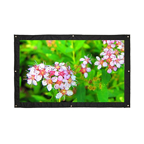 VGEBY 16:9 200 Inch Beamer Leinwand Projektionsbildschirm mit hängenden Ösen für Schule Heimkino Büro und Outdoor von VGEBY