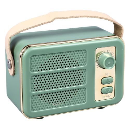 VGEBY Bluetooth-Lautsprecher Retro Vintage Mini Wireless Portable für Outdoor-Auto-Subwoofer (Green), VGEBYx5kphegifs-11 von VGEBY