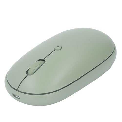 VGEBY Bluetooth-Maus, Leise Computermaus, Wiederaufladbare Kabellose Maus, Chip mit Geringem Stromverbrauch, Ergonomische Büromaus für Mobiltelefone, Tablets, Universell (Vintage-Grün) von VGEBY