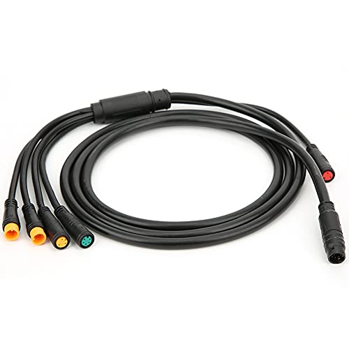 VGEBY Elektrofahrradkabel, 1 Bis 5 Elektrofahrrad Wasserdichtes Kabel Integriertes Fahrradkabel mit Lichtfunktion für Waterproof Controller von VGEBY