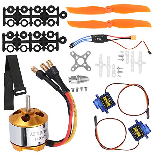 VGEBY Helikopter-Starrflügelset, A2212 1400Kv Rc Bürstenloser Motor 30A Xt60 Esc 9G Micro Servo 8060 Propellerset Für Ferngesteuerten Hubschrauber 2212 1400Kv von VGEBY