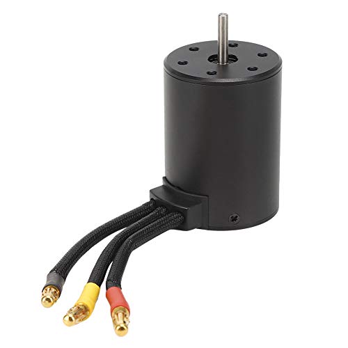 VGEBY RC Auto Brushless Motor, Schwarz 3650 Brushless Motor 3650 Brushless Motor RC Auto Teil Zubehör Fit für HSP 1/8 1/10 RC Auto Schwarz(3100KV) von VGEBY