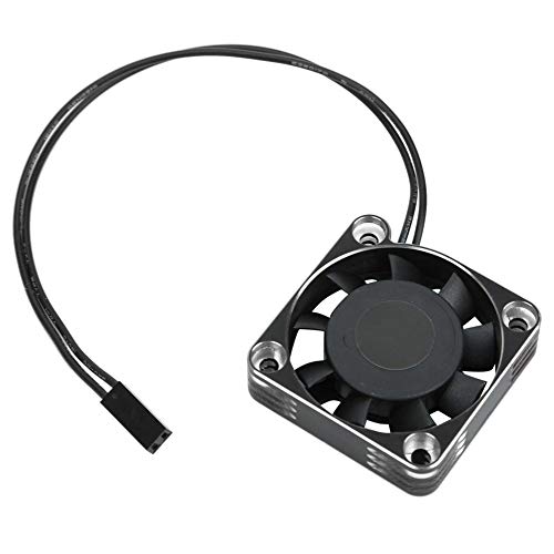VGEBY RC-Lüfter Lüfter 16000 U/min 40 x 40 x 10 mm Aluminiumlüfter für 1/10 1/8 RC Car(Schwarzes Silber) Modellspielzeug Zubehör Für Modellautos von VGEBY