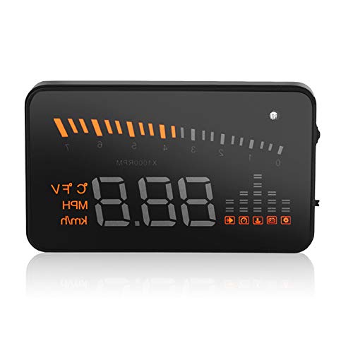 Vgeby OBDII HUD Head Up Display Farb-LED-Projektor, Geschwindigkeits-Warnsystem für Auto, LKW von VGEBY