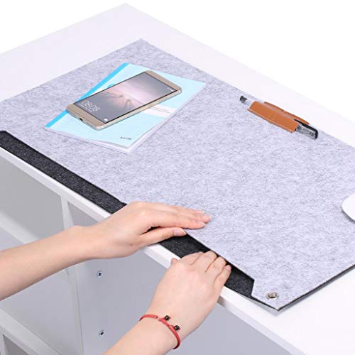Filz Schreibtischunterlage, Filz Schreibtisch Matte Computer Laptop Filzunterlage Flizmatte Mauspad Tischunterlage Für Haus Und Büro(Hellgrau) Desktop Und Peripherie Tischgeräte & Peripheriegeräte von VGEBY1