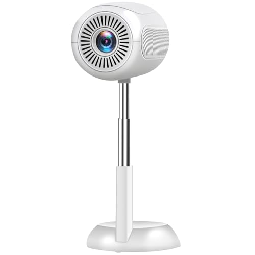 VGKE Mini Beamer mit Android OS, 90° Drehbar Hebbarer Smart Beamer 3D TOF Autofokus Trapezkorrektur, 300 ANSI Unterstützt 1080p WiFi6 Bluetooth Videoprojektor für Heimkino/Outdoor/Handy Projektor von VGKE