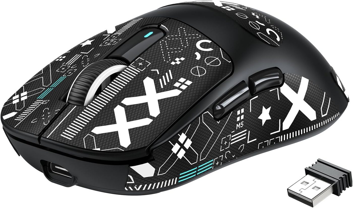 VGN GAMEPOWER 26000DPI, PixArt PAW3395, 2.4G/BT/Kabelgebunden, Bis zu 200 Std. Akku Gaming-Maus (Bluetooth, kabelgebunden, 2,4 G kabellos, mit 2,4 GHz für Verzögerungsfreiheit & Hochpräziser Sensor 26.000 DPI) VGN GAMEPOWER 26000DPI, PixArt PAW3395, 2.4G/BT/Kabelgebunden, Bis zu 200 Std. Akku Gaming-Maus (Bluetooth, kabelgebunden, 2,4 G kabellos, mit 2,4 GHz für Verzögerungsfreiheit & Hochpräziser Sensor 26.000 DPI) von VGN GAMEPOWER
