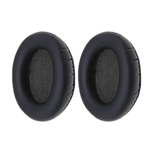 VGOL 1 Paar Kopfhörer Ohrpolster Reparaturteil Headset Ersatz aus Protein Leder Schaumstoff Zubehör Kompatibel mit Sennheiser RS110 RS115 RS120 HDR110 HDR120 Kopfhörern Schwarz von VGOL