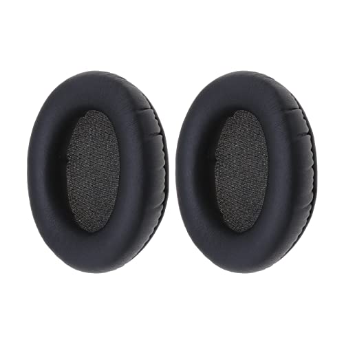 VGOL 1 Paar Kopfhörer Ohrpolster Reparaturteil Headset Ersatz aus Protein Leder Schaumstoff Zubehör Kompatibel mit Sennheiser RS110 RS115 RS120 HDR110 HDR120 Kopfhörern Schwarz von VGOL