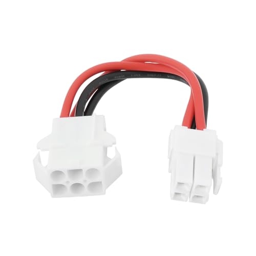 VGOL 1 Stück 12-V-Netzteil-Stromkabeladapter 6-polig auf 4-polig 14 AWG Autoradio-Stromkabel Kompatibel mit ICOM, Kenwood, Yaesu-Radio PS85 (17 cm) von VGOL