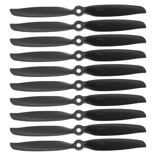VGOL 10 Stück 6040 6x4E Fernbedienung Propeller 152 x 15 mm, kompatibel mit Flugzeug-Quadcopter-Fernbedienung, 2200 kV, 2400 kV, 2450 kV, Motor, schwarz (5 mm) von VGOL
