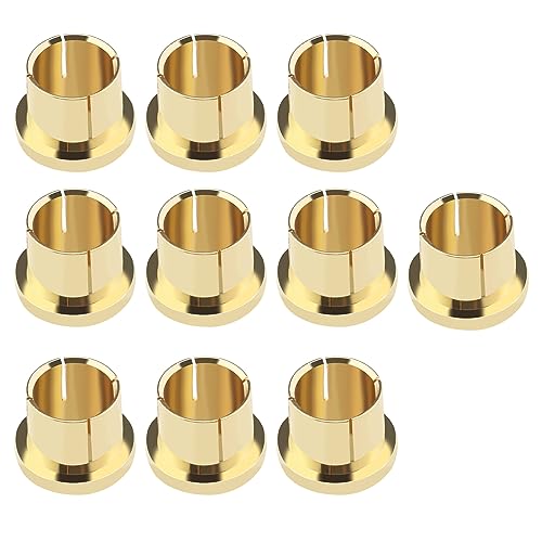 VGOL 10 x vergoldete RCA Rauschschschirmkappen Staubdicht RCA Schutzabdeckung RCA Stecker Endkappe zum Blockieren von RF RFI EMI Störungen und Rauschen von VGOL