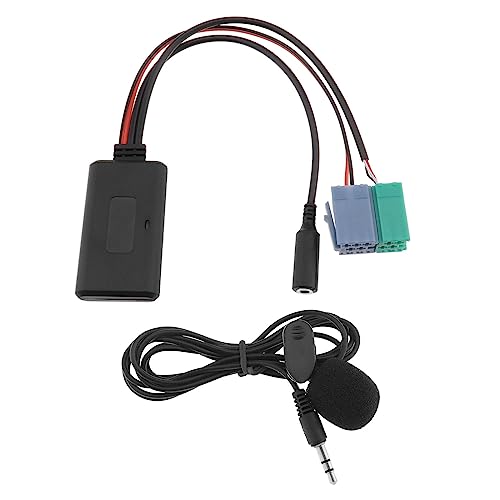 VGOL 1x Bluetooth AUX Adapter und 1x Mikrofon Kompatibel mit Renault Clio/Espace/Kangoo/Laguna/Megane Bluetooth 5.0 AUX Kabel 6-poliger 8-poliger Adapter von VGOL