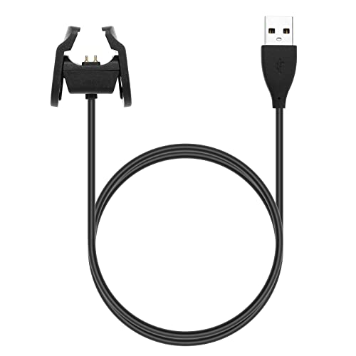 VGOL 2 STK. Free Demontage Ladeclips Ersatz Kompatibel mit Xiaomi Mi Band 4/5/6/7 USB Ladegerät Ladeclips Adapter 100cm Schwarz von VGOL