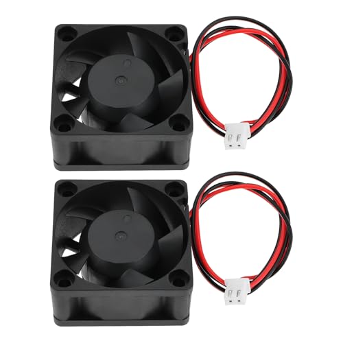 VGOL 2 Stück DC 12 V Bürstenloser 2-poliger Lüfter 40 X 40 X 20 Mm Kühllüfter Lagerkühllüfter für Computer CPU-Kühlung 3D-Drucker Und Laser Schwarz von VGOL