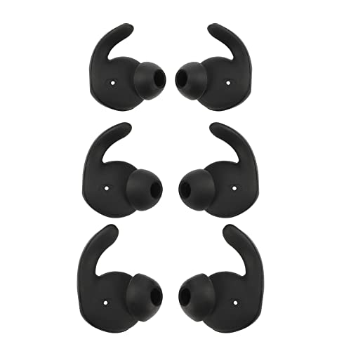 VGOL 3 Paar Ersatz Ohrstöpsel In-Ear Geräuschisolierung Ohrstöpsel aus Silikon Ohrhörer Zubehör Kompatibel mit AM61 xSport Kopfhörern Schwarz S M L von VGOL