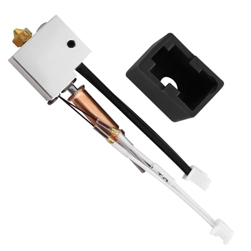 VGOL 3D Drucker Extruder-Hot-End-Kit Hotend/Druckkopf 0,4mm Messingdüse 100 K Thermistor Heizpatrone Heizblock Silikonhülle Kompatibel mit Anycubic Kompatibel mit Kobra 3 von VGOL