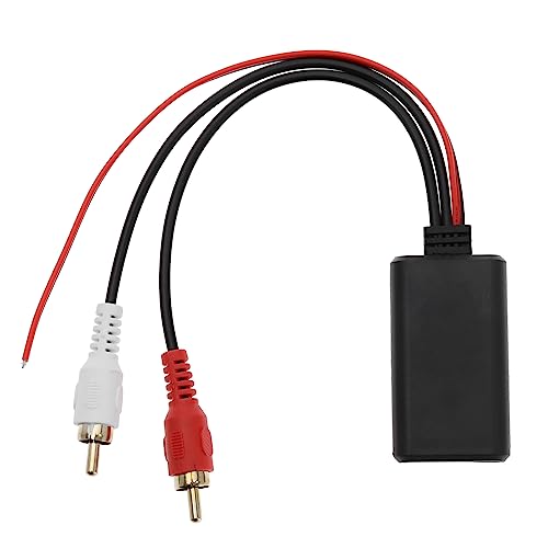 VGOL Auto Bluetooth 5.0 Audio Adapter 2 RCA Eingang Kabelloses Bluetooth AUX Modul Adapterkabel für Autoradio Stereo Lautsprecher 25,5cm Länge von VGOL