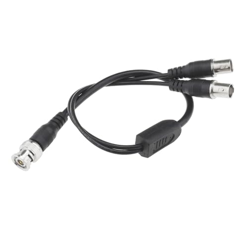 VGOL BNC-Koaxial-Y-Splitterkabel BNC-Stecker auf Dual-BNC-Buchse Adapterkabel für CCTV-System Radio Modem Kamera BNC-Splitter 2-in-1-Ausgang Koax-Überbrückungskabel 41,5 cm von VGOL