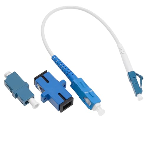 VGOL LC/UPC-SC/UPC Glasfaser-Patchkabel Singlemode Simplex Glasfaserkabel mit Glasfaser-Adaptern und Kopplern, 20 cm von VGOL