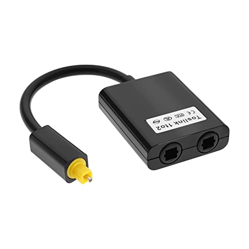 VGOL Optischer Audio Splitter 1 in 2 Toslink Kabeladapter Umschalter Konverter für CD Player DVD Player Verstärker Soundbar Digitale Audioquellen von VGOL