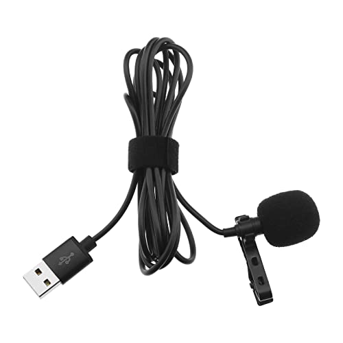 VGOL USB-Lavalier-Mikrofon Ersatz USB-Revers-Clip-on-Mikrofon Omnidirektionales Kondensator Lavalier Revers-Mikrofon Zubehör für Heimstudio Chat Meetings von VGOL