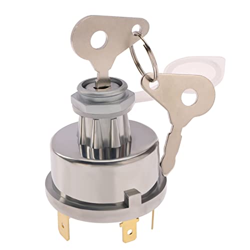VGOL Zündstarterschalter mit 4 Positionen, 6 Klemmen, 2 Schlüssel, universal, 12 V, 24 V, 15 mm, Befestigungsloch, Ersatz für Auto-Traktor, landwirtschaftliche und pflanzliche Anwendungen VGOL Zündstarterschalter mit 4 Positionen, 6 Klemmen, 2 Schlüssel, universal, 12 V, 24 V, 15 mm, Befestigungsloch, Ersatz für Auto-Traktor, landwirtschaftliche und pflanzliche Anwendungen von VGOL