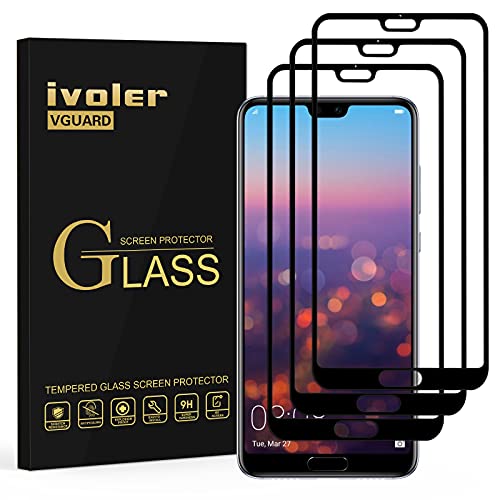 VGUARD [3 Stücke] Schutzfolie für Huawei P20 Pro, [Volle Bedeckung] Schutzglas Folie Hartglas Gehärtetem Glas für Huawei P20 Pro von VGUARD
