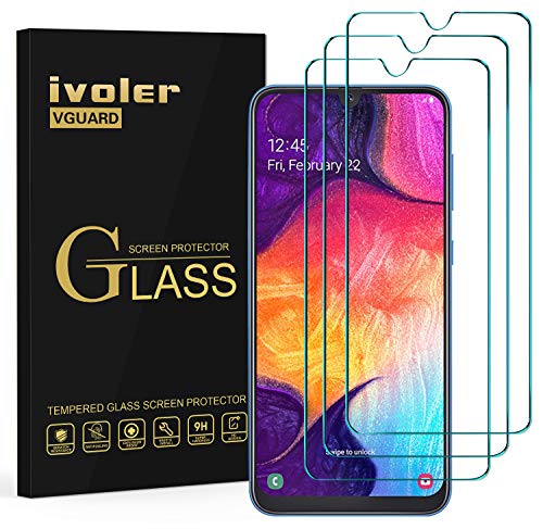 VGUARD 3 Stücke Schutzfolie für Samsung Galaxy A50 / A30S / M31 / M30S / M21, 9H Härte Schutzglas, Anti-Kratzen Folie, Anti-Bläschen Displayschutzfolie, Kritall-Klar Hartglas von VGUARD