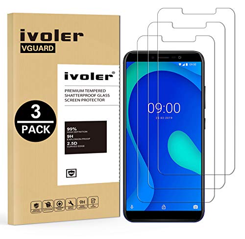 VGUARD [3 Stücke] Schutzfolie für Wiko Y80, Schutzglas Folie Displayschutzfolie Hartglas Gehärtetem Glas Displayschutz für Wiko Y80 von VGUARD