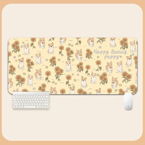 Kawaii, Gaming-Mauspad, XL (80 x 30 cm), erweitertes großes Mauspad, Schreibtischunterlage, genähte Kanten, rutschfeste Gummiunterseite, Tastatur-Pad (30 x 80 cm) (1) von VGUEMVGW