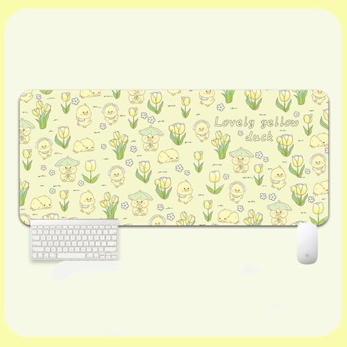 Kawaii, Gaming-Mauspad, XL (80 x 30 cm), erweitertes großes Mauspad, Schreibtischunterlage, genähte Kanten, rutschfeste Gummiunterseite, Tastatur-Pad (30 x 80 cm) (6) von VGUEMVGW
