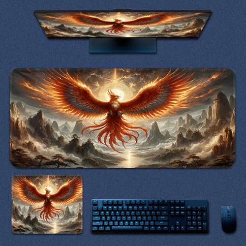 VGUEMVGW Anime, Myth, Gaming-Mauspad, XL (80 x 30 cm), erweitertes großes Mauspad, Schreibtischunterlage, genähte Kanten, rutschfeste Gummiunterseite, Tastaturunterlage (9), ZY-3999 von VGUEMVGW