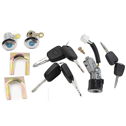 VHEUHZ Zündschlüssel 6 Schlüsse Links Rechts Türschloss Nuckel Türschloss Zylinder 9170.Y8 1608746380 kompatibel mit Citroen C1 Peugeot 107 Toyota Aygo N0501412 N0502200 von VHEUHZ