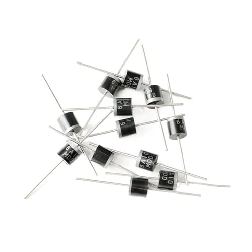 LED-Dioden, 10 Stück, 10A10, 6A10, 20A10, R-6 DIP, 6A, 10A, 20A, 1000 V, elektrische axiale Gleichrichterdioden electronic diode (Color : 6a10) von VHRAZBBLLP