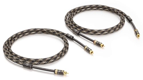 VIABLUE NF-A7 Triple Shield Cinchkabel * Analogkabel * Audiokabel * 3-Fach Abschirmung * OFC Litzen * T6s Cinchstecker/RCA* NF-A7 Splitter * 1 Paar * 150 cm * 1.5 m von VIABLUE