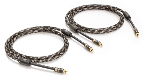 VIABLUE NF-S1 Silver Quattro Cinchkabel * Analog/NF * Audiokabel * Pair * 1 Paar * 4-Fach Abschirmung * Verzinnte OFC Litzen * T6s Cinchstecker (RCA)* Ferritfilter * 50 cm * 0.5 m von VIABLUE